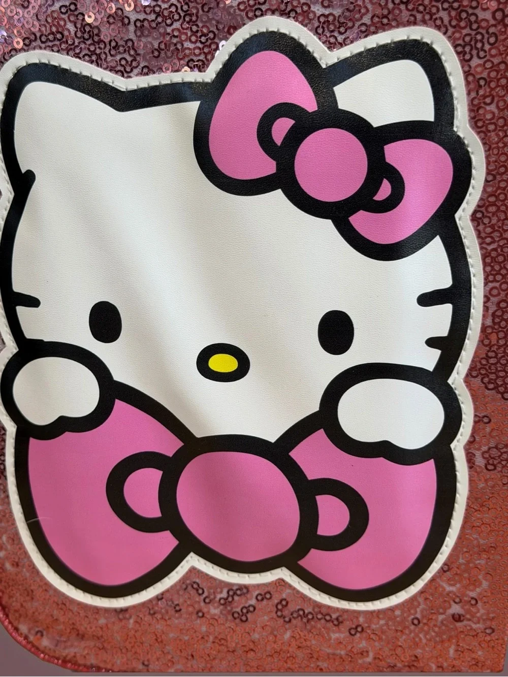 Adorable NWT Sanrio Hello Kitty Pink Sequin Lunch Bag